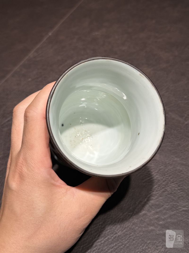 明崇祯 青花花卉纹高足杯 - 图10